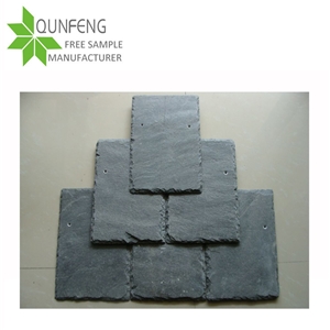 Rectangle Shape Split Surface Durable Natural Grey Stone Slate Tile Roof