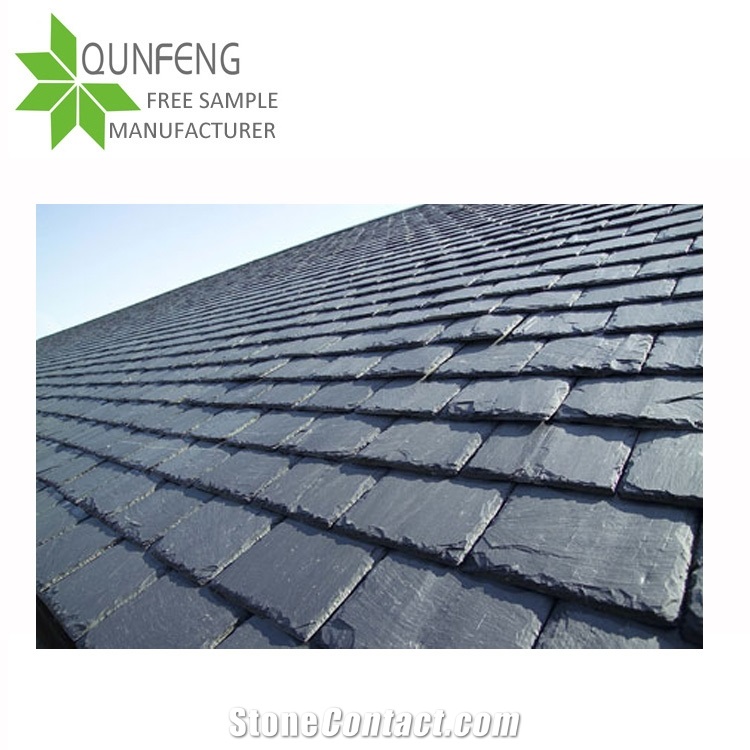 Rectangle Shape Split Surface Durable Natural Grey Stone Slate Tile Roof