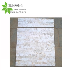 Split Surface Durable Natural Beige Marble Culture Stone Panel Wall Cladding Stone