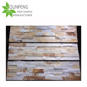 Split Surface Durable Non-Fading Natural Stacked Stone Panel Sandstone Wall Cladding Stone