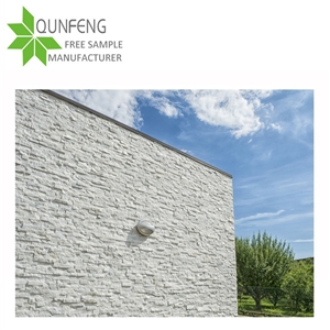 Split Surface Durable Non-Fading Natural White Quartzite Culture Stone Wall Stacked Stone