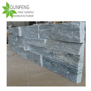 Split Antacid Natural Green Slate Stacked Stone Panel