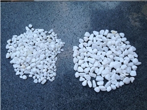 Bulk Wholesale Outside Tumbled Artificial Snow White Garden Stone Chips Display Flooring