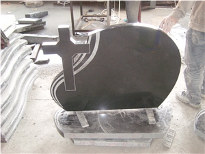 China Black Granite Tombstone & Monument, Absolute Black Granite, Hebei Black Granite