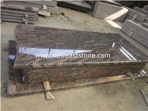 Factory Direct Poland Style Tombstone, Single Tombstone, China Aurora Granite Gravestone, Single Monuments