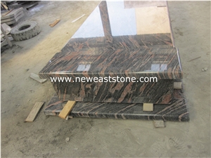 Factory Direct Poland Style Tombstone, Single Tombstone, China Aurora Granite Gravestone, Single Monuments