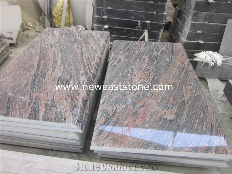 Factory Direct Poland Style Tombstone, Single Tombstone, China Aurora Granite Gravestone, Single Monuments