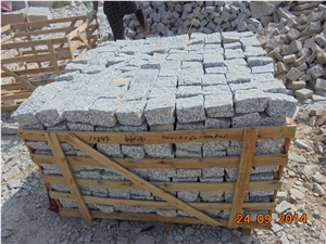 G603 Grey Granite Paving Stone, G603 Granite Cobble, China Light Grey Granite Cubes Stone