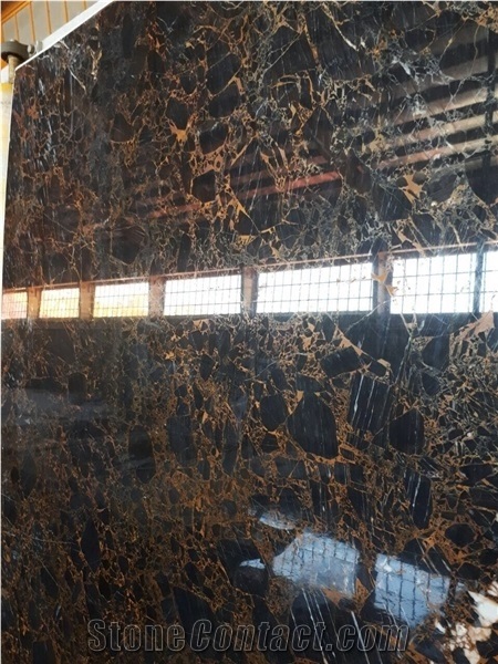 Golden Black Marble Block, Iran Black Marble