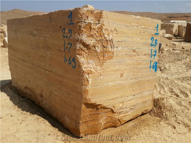 Iran Yellow Travertine Block