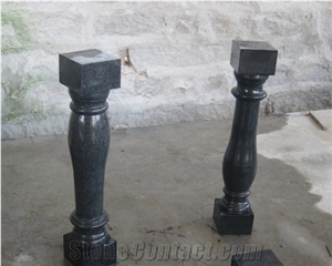 G654 Granite Staircase Rail,Black Balustrades,Stair Handrail ,Polished Staircase Railing &Baluster