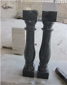 G654 Granite Staircase Rail,Black Balustrades,Stair Handrail ,Polished Staircase Railing &Baluster