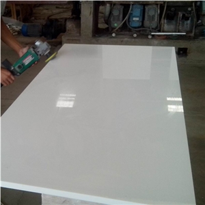 Pure White Nano Crystallized Glass Stone Big Slabs,Solid Surface Artificial Marble Stone Tile Cut to Size/Crystal Glass White Artificial Stone