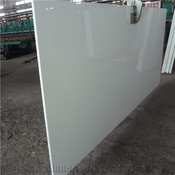 Pure White Nano Crystallized Glass Stone Big Slabs,Solid Surface Artificial Marble Stone Tile Cut to Size/Crystal Glass White Artificial Stone