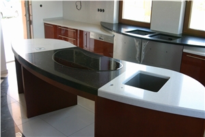 Sial Starlight White and Starlight Black Technistone Kitchen Countertop