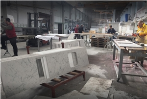 Bianco Venato Gioia Marble Kitchen Counter Tops