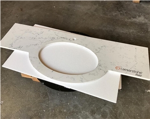 White Attica Caesarstone Vanity Top