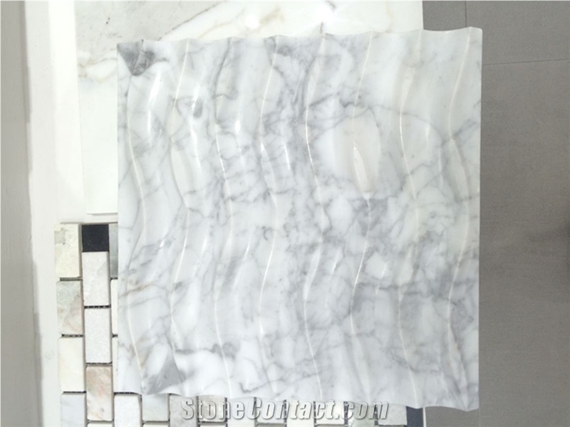 Cnc Waterjet Customized Marble Opus Pattern Wall Caverings Tiles