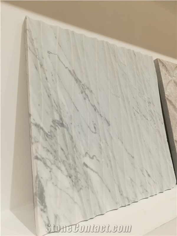Cnc Waterjet Customized Marble Opus Pattern Wall Caverings Tiles