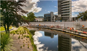The Canterbury Earthquake Memorial Wall - Italian Carrara Marble Wall and China Basalt Pavers