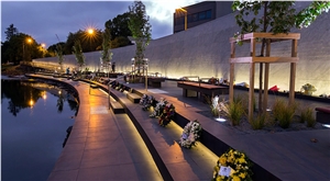 The Canterbury Earthquake Memorial Wall - Italian Carrara Marble Wall and China Basalt Pavers