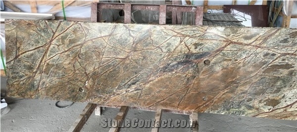 Marble Bar Top, Rain Forest Green Marble Commercial Counter Top