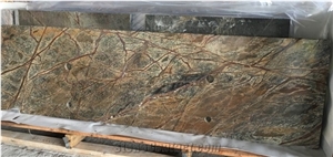 Marble Bar Top, Rain Forest Green Marble Commercial Counter Top