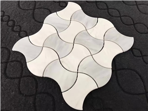 White Marble Mosaic / Allotype Mosaic/Polygon White Mosaic/Hexagon White Mosaic