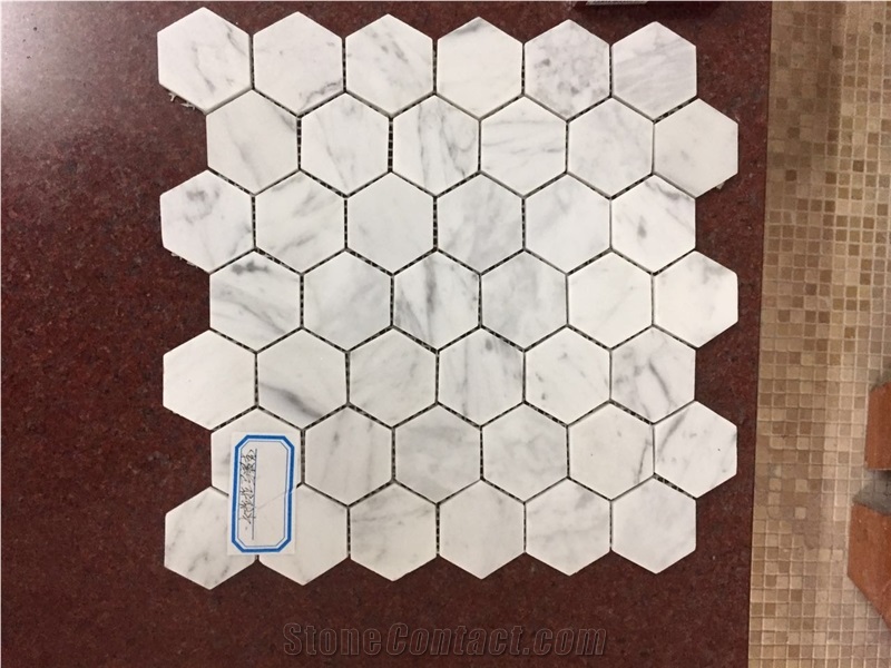White Marble Mosaic / Allotype Mosaic/Polygon White Mosaic/Hexagon White Mosaic