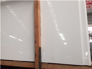 Polished Pure White Nano Crystallized Glass Stone Nano3 Slabs & Tiles