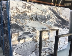 Silver Blue Dark Color Big Slab Polished New Marble Cheap Price,Natural Luxury Interial Project Decorative Stone