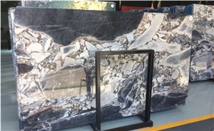 Silver Blue Dark Color Big Slab Polished New Marble Cheap Price,Natural Luxury Interial Project Decorative Stone