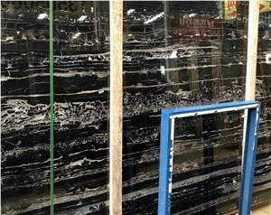 Silver Dragon Marble Slabs, China Black Marble