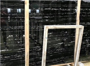 Silver Dragon Marble Slabs, China Black Marble