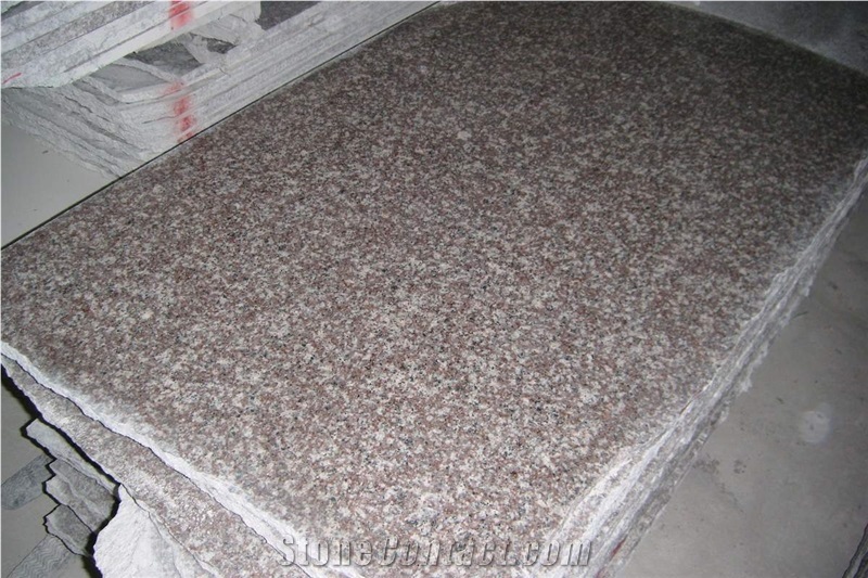 China G664 Bainbrook Brown Pink Luoyuan Red Sunset Coffee New Marry Granite Polished Flamed Random Gangsaw Half Slabsthin Tiles Cut to Size