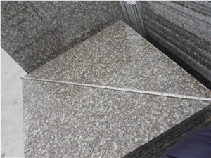 China G664 Bainbrook Brown Pink Luoyuan Red Sunset Coffee New Marry Granite Polished Flamed Random Gangsaw Half Slabsthin Tiles Cut to Size