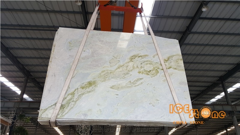 China Polished Talli Blue Moon River Bookmatch Marble Slabs Tile; Crystal Transparency Stone; Own Factory Quarry; Wall Floor Covering