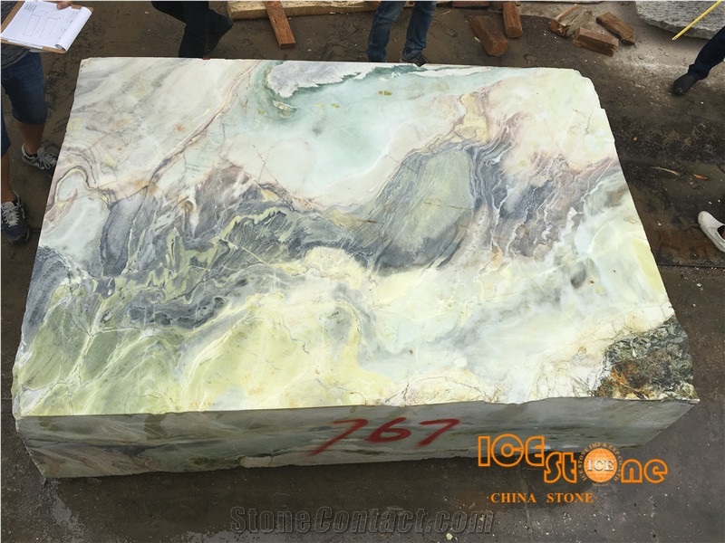 Verde Onyx/Paradise Jade/Dreaming Green Color/Marble Block/Nature Stone/China Own Quarry/Transparency/Backlit/Nature Stone Products