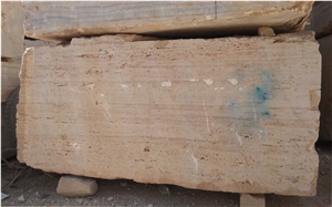 Cream Travertine- Light Travertine Blocks Of Iran