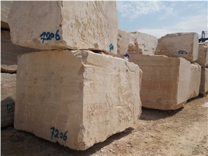 Cream Travertine- Light Travertine Blocks Of Iran