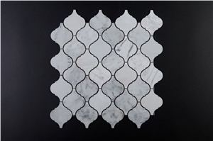 Italian White Carrara Marble Mosaic Hexagon Square Rectangular Polished
