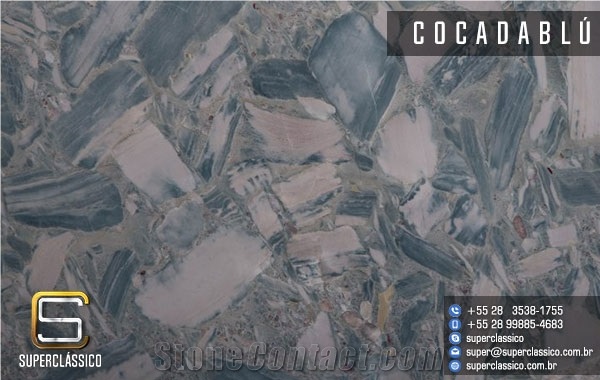 Cocadablu Quartzite Slabs, Cocada Blue Quartzite