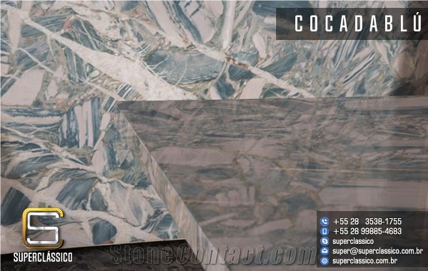 Cocadablu Quartzite Slabs, Cocada Blue Quartzite
