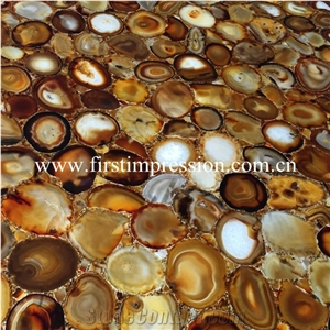 Best Price Gemstone Slabs & Tiles/ Luxury Interior Decorative Yellow Agate Backlit Semiprecious Stone/ Semi Precious Stone Wall & Foor Covering