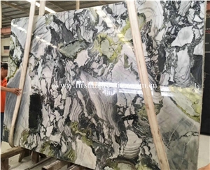 China Green Marble/ White Beauty Marble Slabs and Tiles/ Cut to Size/ China Jade/ Bookmatck Wall Covering/ Hotel Floor/ Tv Set Cladding