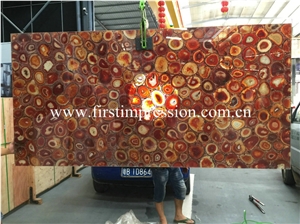 Red Agate Gemstone Big Slabs & Tiles/ Customized & Wall/ Floor Covering/ Interior Decoration Dark Red Semi Precious Stone Panels/ Ruby Stone Slab