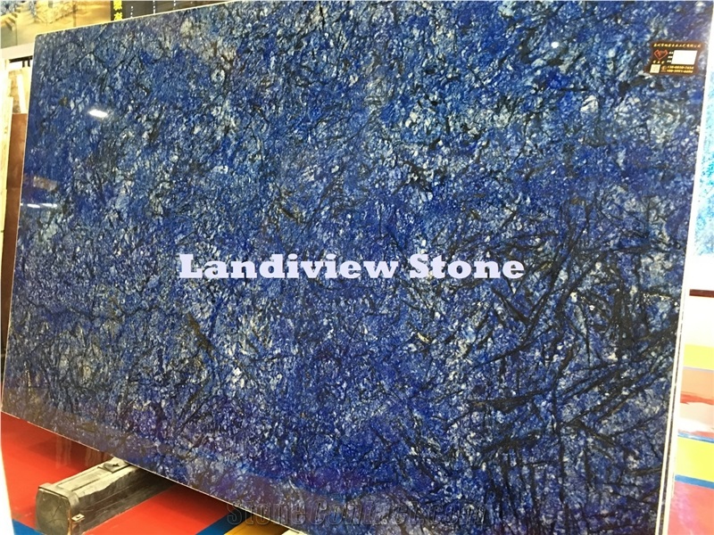 Azul Bahia Granite Slabs, Blue Granite Slabs