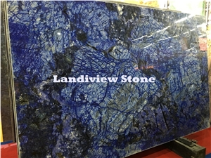 Azul Bahia Granite Slabs, Blue Granite Slabs
