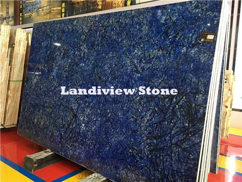 Azul Bahia Granite Slabs, Blue Granite Slabs