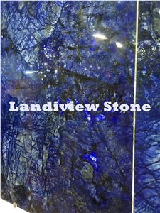 Azul Bahia Granite Slabs, Blue Granite Slabs